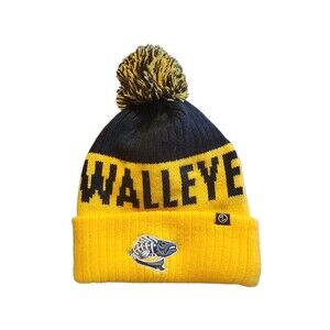 Zephyr Knit Beanie Hat Stone Cold Walleye Toledo Hockey (ECHL) Black & Yellow